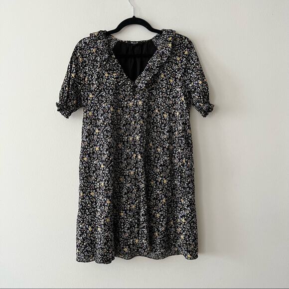 Madewell Ruffle Button-Front Trapeze Dress in Folkmagic Floral - Picture 2 of 6